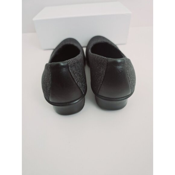 Ecco Felicia Slip On Loafers Black Heather Grey Gray Wedge Shoes Size 36 5 5.5 - Picture 8 of 11